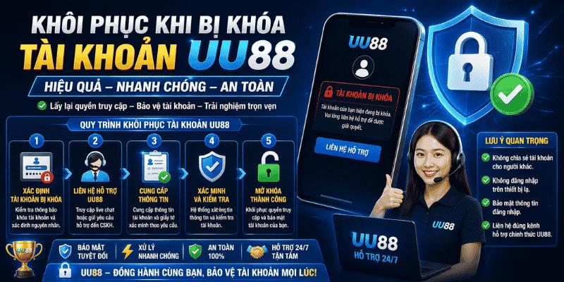 Khôi phục khi bị khóa tài khoản UU88 hiệu quả 