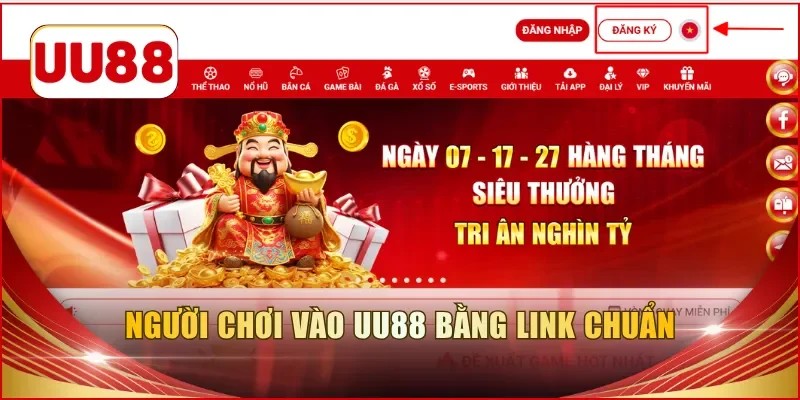 Truy cập link đăng ký uu88 chính thống